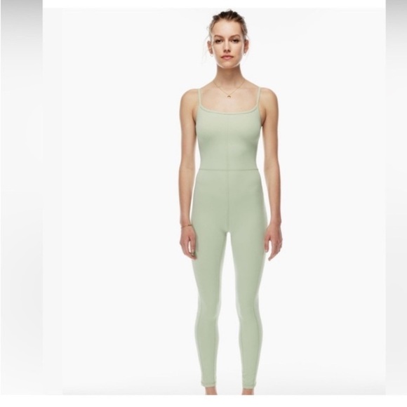 Aritzia Wilfred Free Divinity Jumpsuit Romper Small Light Green Athleisure Yoga - Picture 16 of 16